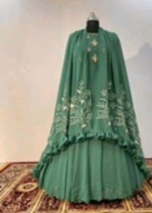 Georgette Gown With Fancy Dupatta