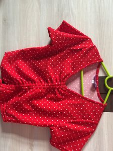 Red Polka Dot Top