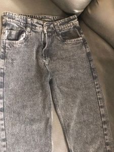 Grey Wash Straight Leg Jeans