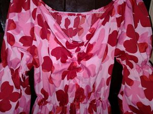 Pink Flared Floral Dress🌷