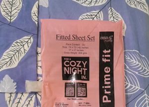 Elastic Fitted Cotton Double Bedsheet