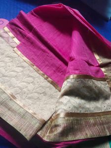 Pink And Green Saree (Pack Of 2)