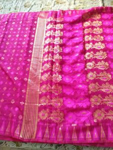Cotton Silk Jamdani Kolkata Special ,Golden jari