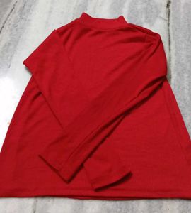 Red Long Sleeve Top