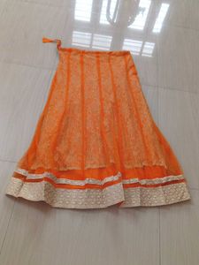 Orange Anarkali Dress