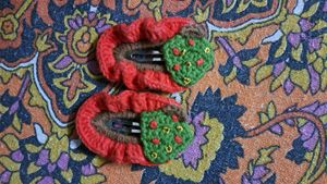 Crochet Hair Clips - Festive Flair