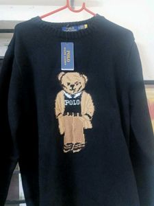 NEW RALPHLAUREN BLACK Polo Bear Sweater