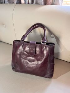 maroon leather  Bag