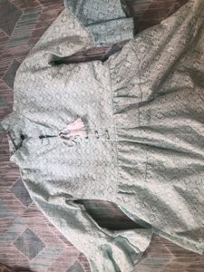 Blue chikankari Top