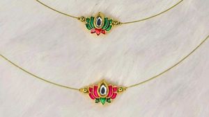 Gold Plated Lotus Neckless