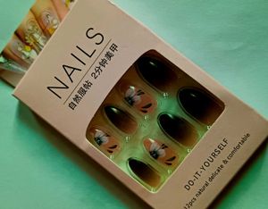 DIY Flower Press-On Nails - 12 pc Set❤❤