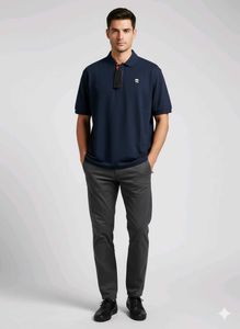 Stylish Navy Blue Polo Shirt