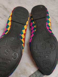 Colorful Embroidered Indian Flats