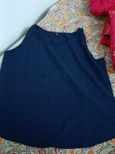 Navy Sleeveless Top