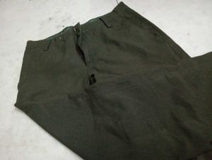 Olive Green Cropped Trousers