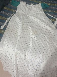 White Checkered Dress