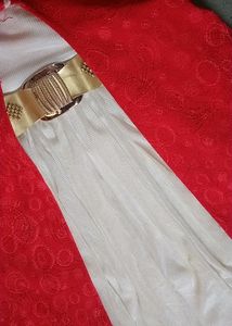 Girls Red and White Dress