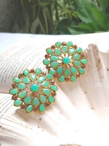 Green Stud Earrings