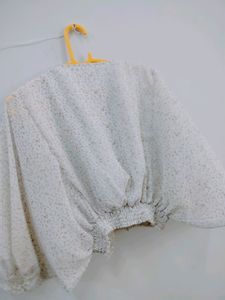 White V Neck Korean Top