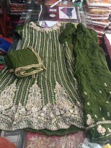 Olive Green Salwar Suit (Issue)