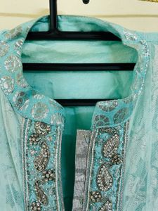Blue Embellished Anarkali Dress