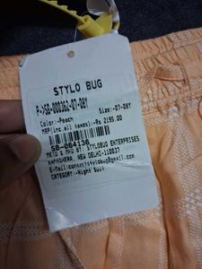 Stylish Peach Checkered Shirt 7 To 8 Yer