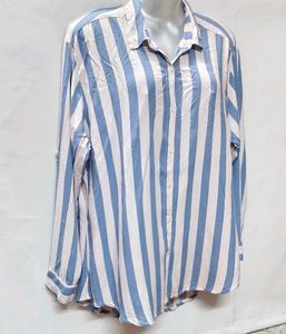 Tops For Rs.99 Only/Lavender Stripped Shirt M Size