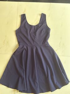 Navy Blue Fit & Flare Dress