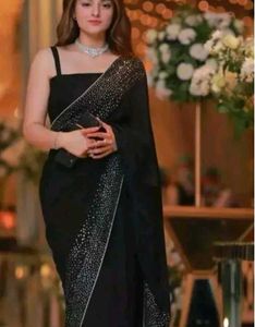 Elegant Black Saree