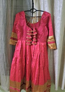 Elegant Pink Anarkali Kurta Set