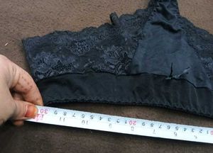 Black Lace Detail Thong 💚