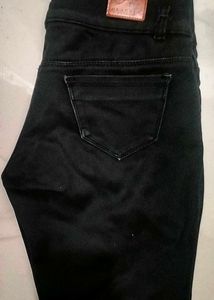 Jet Black Denim High Waisted Skinny Jean