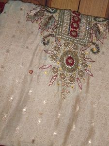 Golden And Maroon Plazo Suit With Dupatta