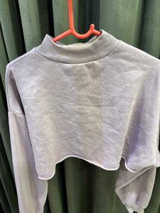 Cropped Lavender Sweatshirt