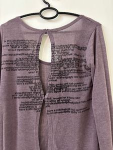 Purple Graphic Long Sleeve Top