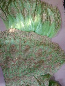 Elegant Green Embellished Lehenga Choli