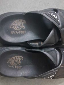 Black EVA-FEET Platform Slides