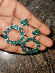 Green Stone Earrings