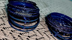 Blue Glass Bangles