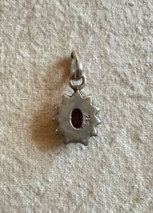 92.5 Silver Garnet Vintage Pendant