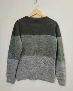 Roadster Co Men Grey GreenColourblocked Pullover