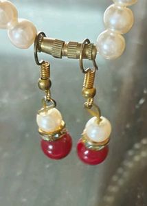 Pearl Necklace &amp; Earring Set