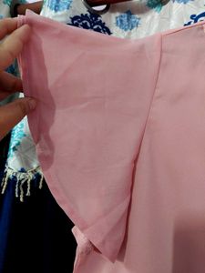 Peach Ruffle Sleeve Top