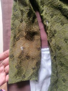 Olive Green Kurta Set
