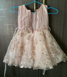 Sparkly Pink Flower Girl Dress