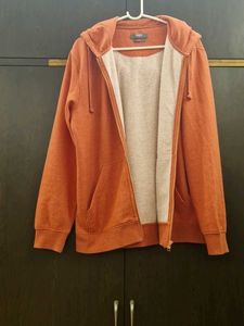 Orange Hoodie with Fleece Lining