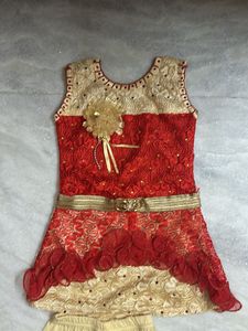 Frock And Legging Red