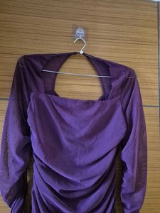 Elegant Purple Midi Dress