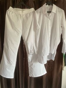 White cotton Kurta Set