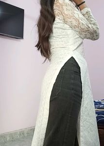 White Lace Kurta